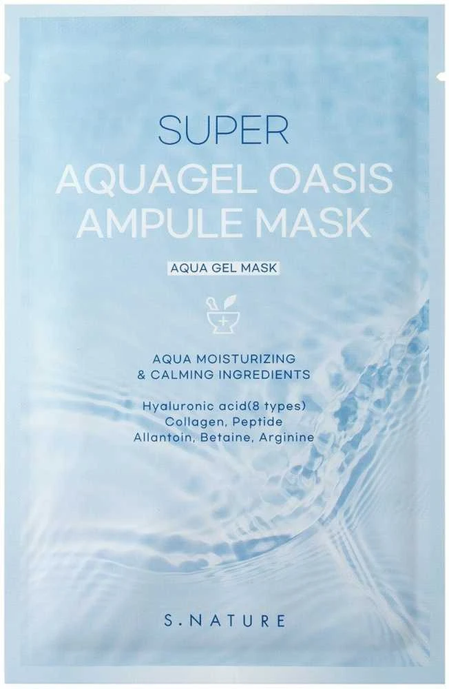 S.Nature Aquagel Oasis Ampule Hydrating Sheet Mask For Face, 30 ml
