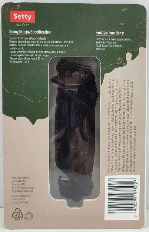 Setty gelbėjimo peilis – SNR 01