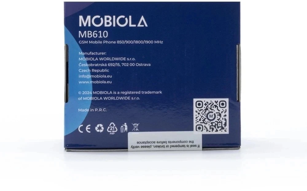 Socket Mobile GSM telefonas Mobiola MB610 senjorams su įkrovimo stotele