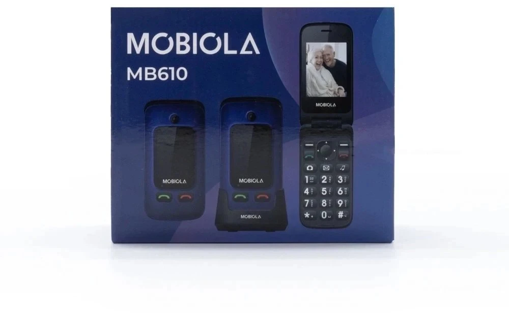 Socket Mobile GSM telefonas Mobiola MB610 senjorams su įkrovimo stotele
