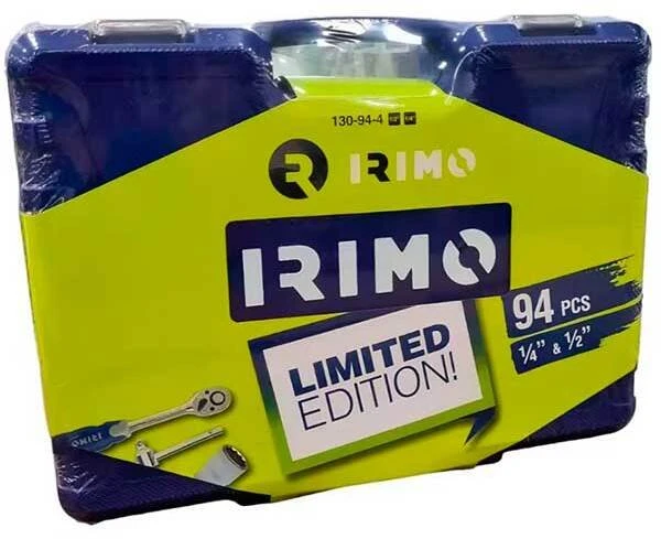 Grąžtas Galvučių 4-32mm ir priedų rinkinys 1/4" ir 1/2" 93 vnt Irimo