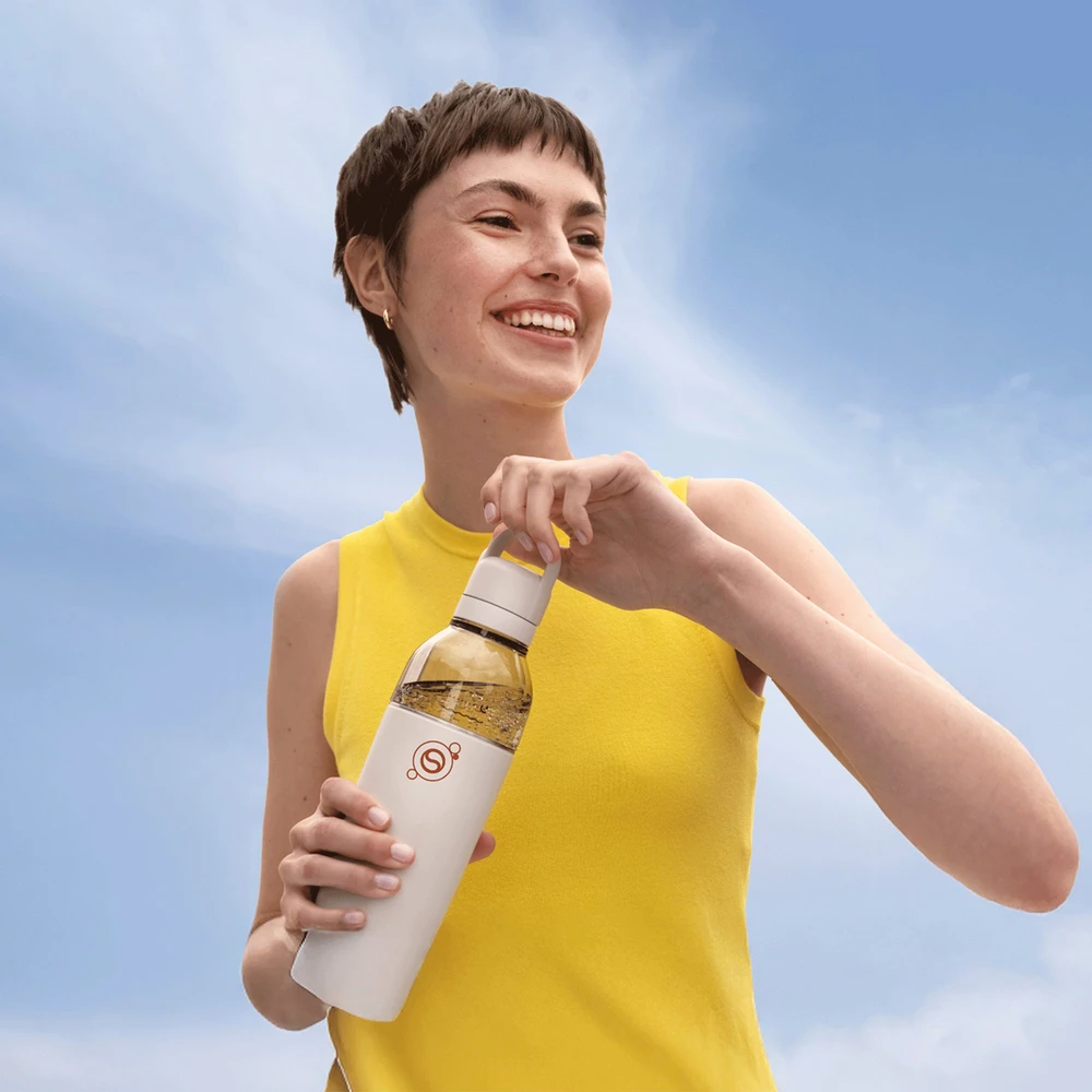 SodaStream Fizz&Go Easy Mix gazuoto vandens gertuvė, smėlio spalvos, 710 ml