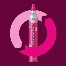 SodaStream Quick Connect CO2 angliarūgštės cilindras 60L, rožinis