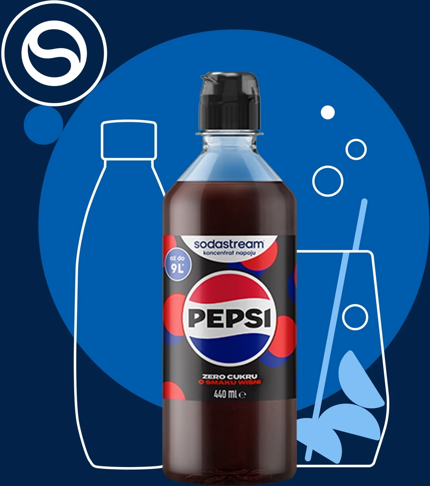 Pepsi Max Vyšnių skonio SodaStream sirupas, 440ml