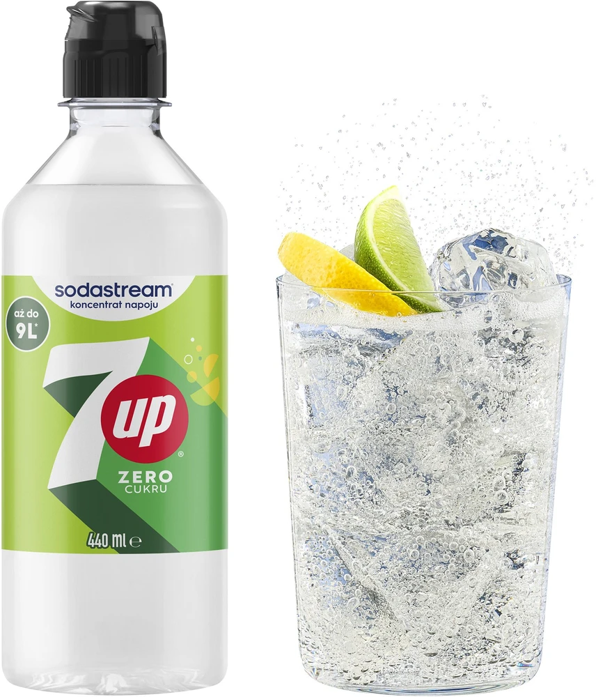 7 UP Free skonio SodaStream sirupas, 440ml