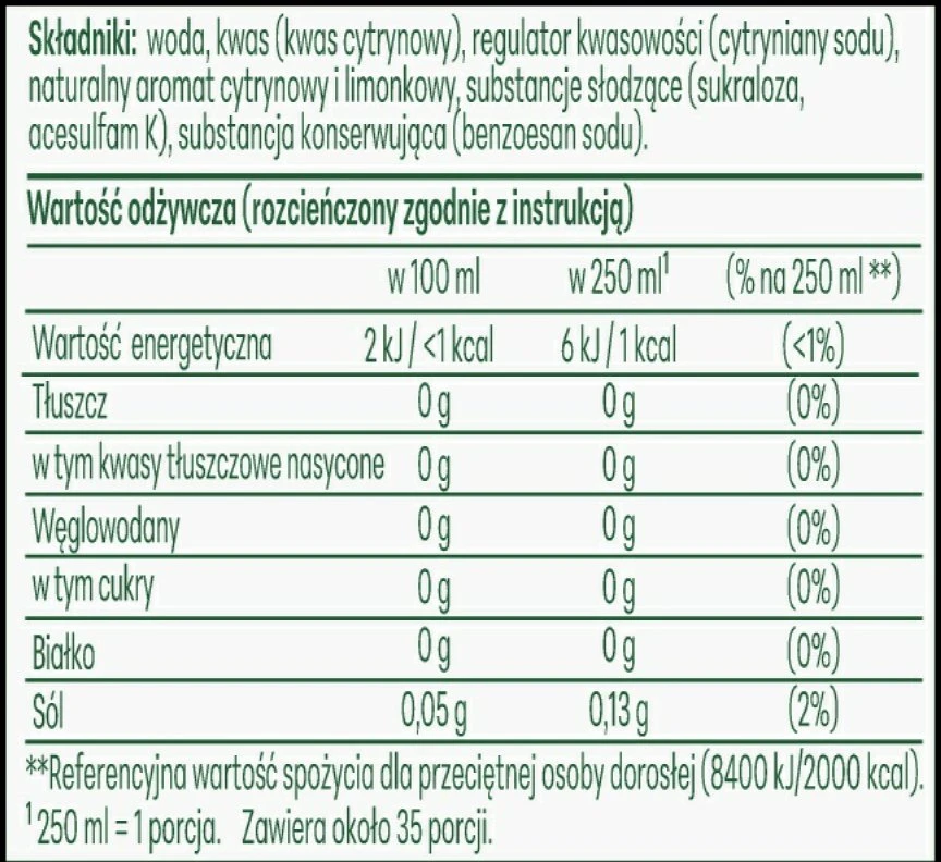 7 UP Free skonio SodaStream sirupas, 440ml