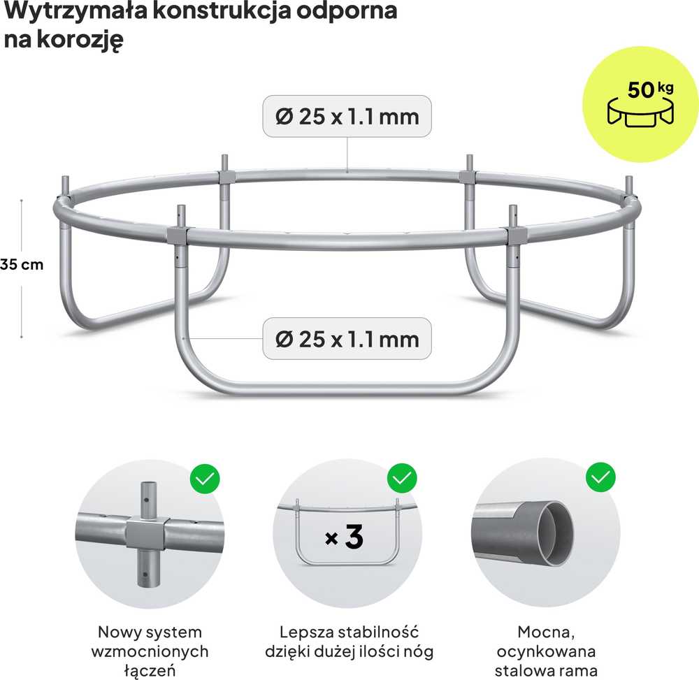 Zipro Jump Pro OUT batutas su išoriniu tinklu, 127 cm