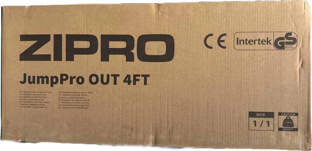 Zipro Jump Pro OUT batutas su išoriniu tinklu, 127 cm