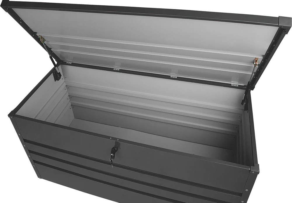 Beliani Sodo dėžė CEBROSA 132 cm 62 cm pilka