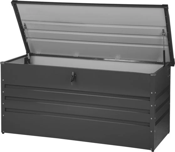 Beliani Sodo dėžė CEBROSA 132 cm 62 cm pilka