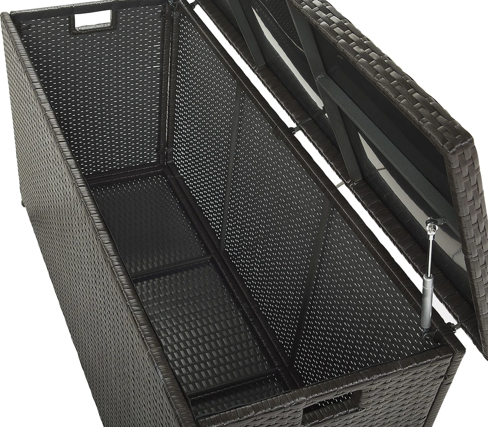Beliani Sodo dėžė MODENA 126 cm 46 cm Ruda