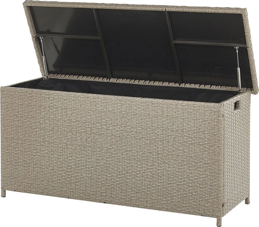 Beliani Sodo dėžė MODENA 126 cm 46 cm smėlio pilkumo spalvos