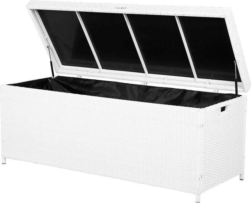 Beliani Sodo dėžė MODENA 158 cm 63 cm balta