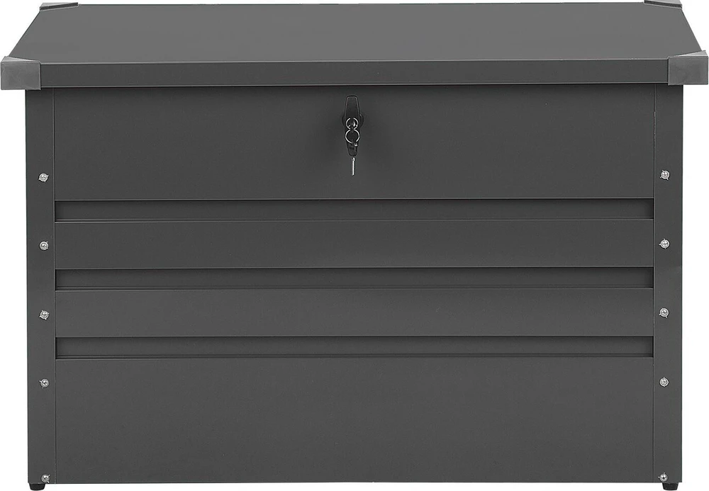 Beliani Sodo dėžė CEBROSA 100 cm 62 cm, grafito spalvos