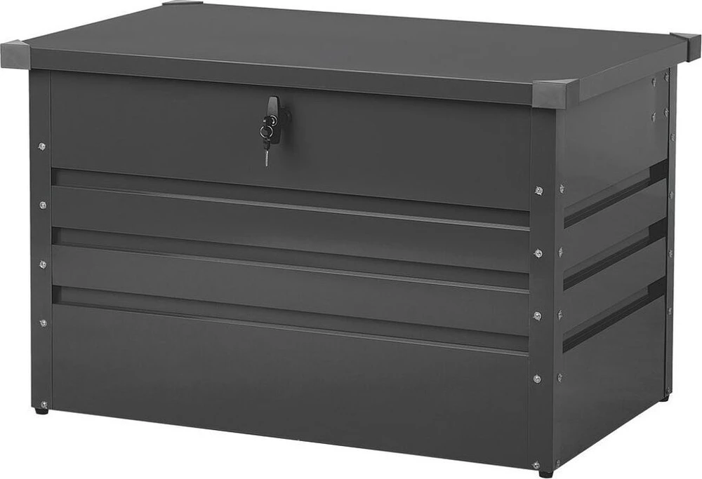 Beliani Sodo dėžė CEBROSA 100 cm 62 cm, grafito spalvos