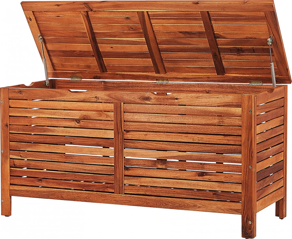 Beliani Sodo dėžė RIVIERA 130 cm 48 cm, ruda