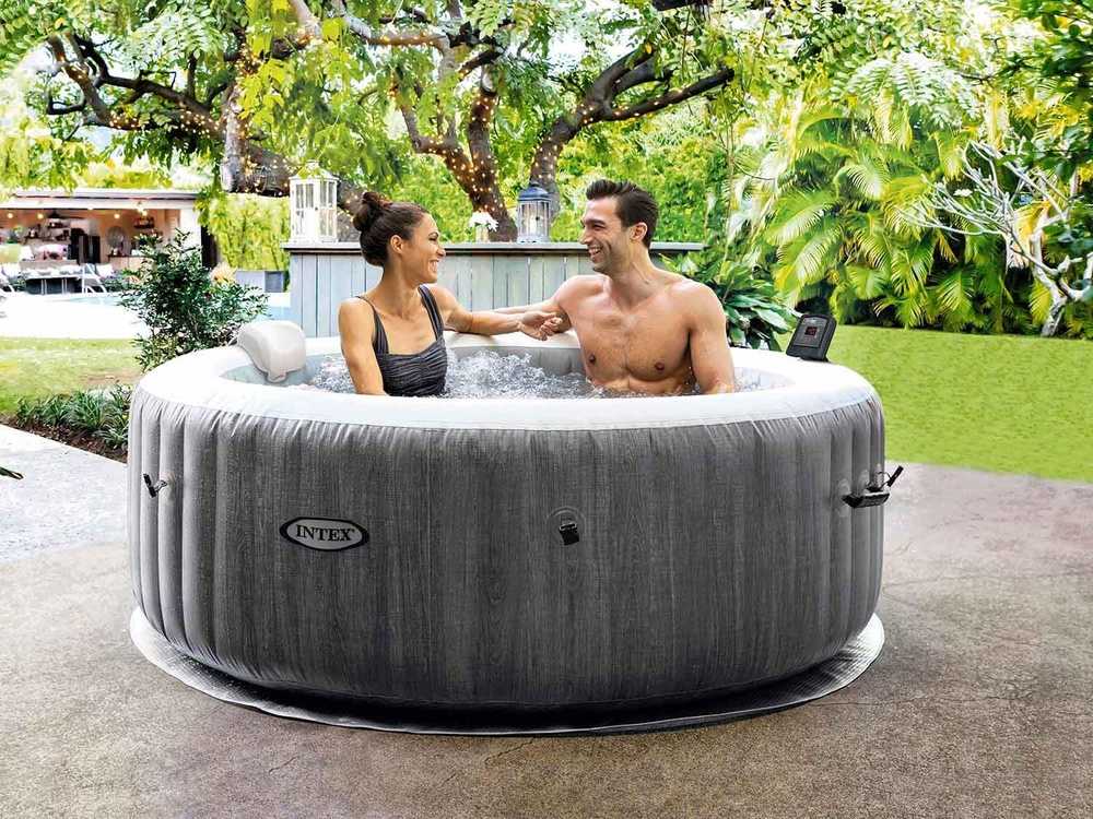 Sodo sūkurinė vonia Intex PureSpA Greywood Deluxe 196 cm x 71 cm (28440)