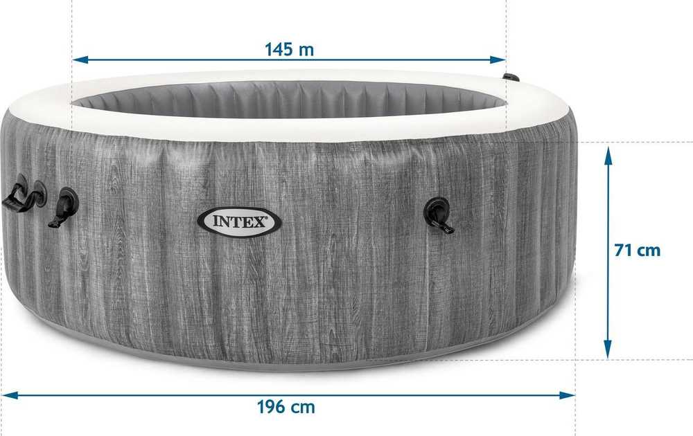 Sodo sūkurinė vonia Intex PureSpA Greywood Deluxe 196 cm x 71 cm (28440)