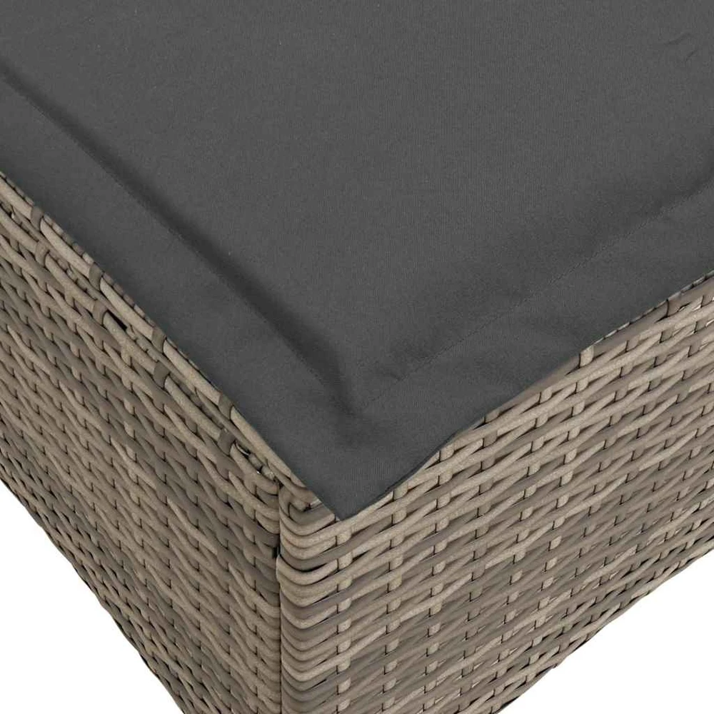sodo taburetės su pagalvėlėmis 2 vnt Pilka 55x55x36 cm