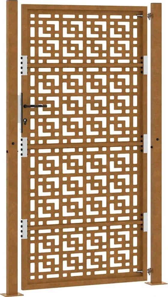 Sodo vartai, 100x175 cm, atsparūs oro sąlygoms, plienas, kryžiaus raštas