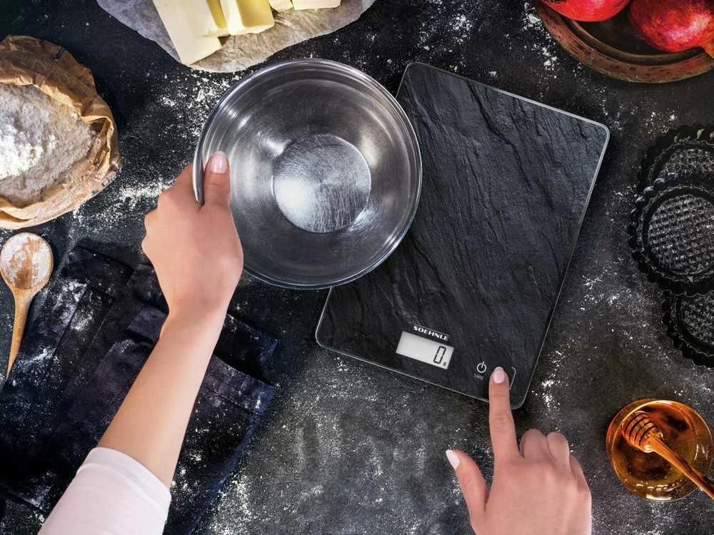 Virtuvinės svarstyklės Maisto Svarstyklės - Soehnle Page Compact 300, 5kg Talpa, 1g Tikslumas, Juoda Slate