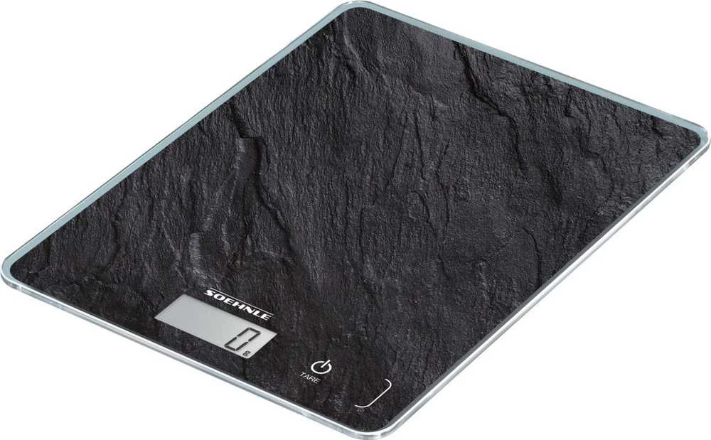 Virtuvinės svarstyklės Maisto Svarstyklės - Soehnle Page Compact 300, 5kg Talpa, 1g Tikslumas, Juoda Slate