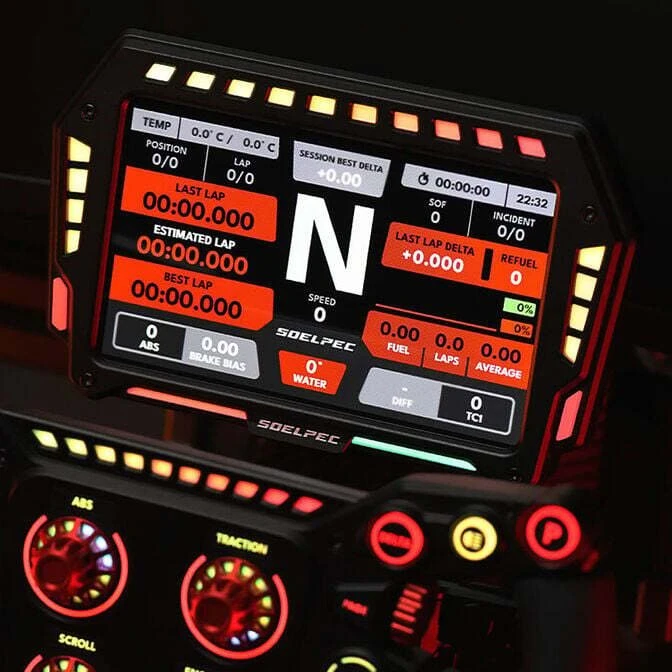 SOELPEC XR-7 Ekranas, sim racing touchscreen, RGB telemetry – juodas