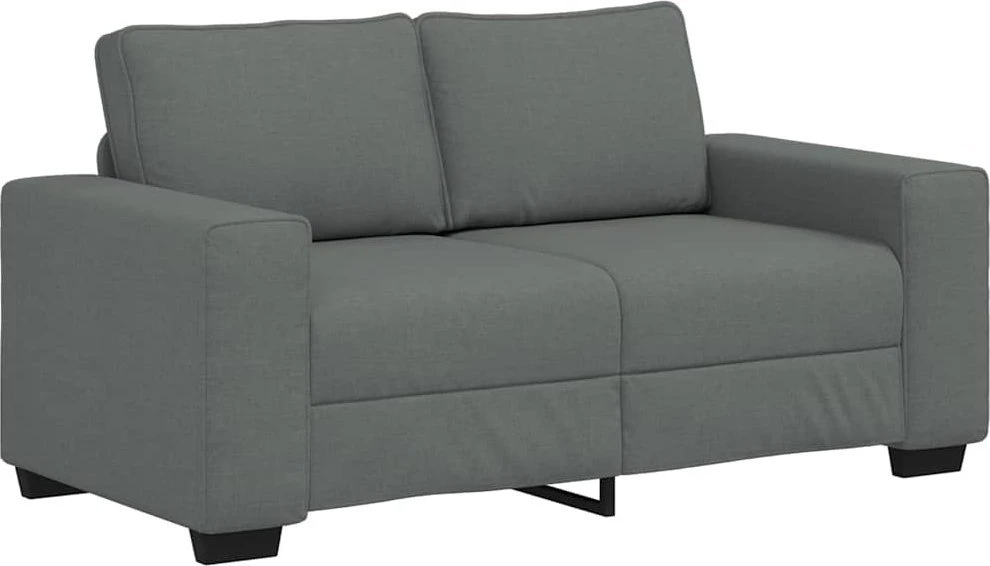 Dvivietė sofa, tamsiai pilka, 160x77x82 cm, audinys