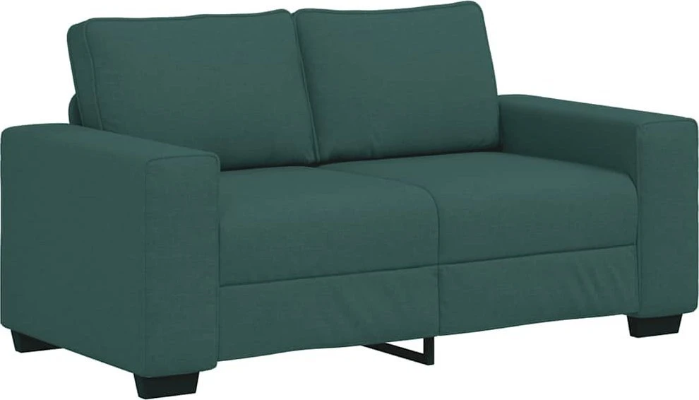 Dvivietė sofa, tamsiai žalia, 160x77x82 cm, audinys