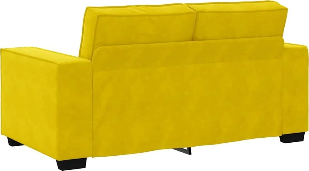 Dvivietė sofa, geltona, 160x78x84 cm, aksomas