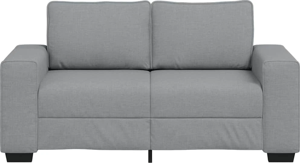 Dvivietė sofa, šviesiai pilka, 160x77x82 cm, audinys
