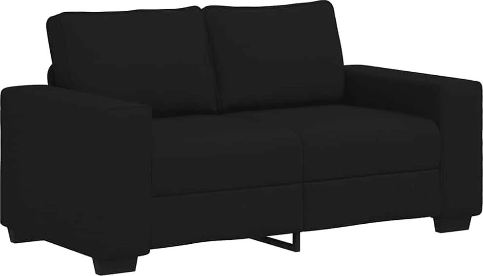 Dvivietė sofa, juoda, 160x77x82 cm, audinys