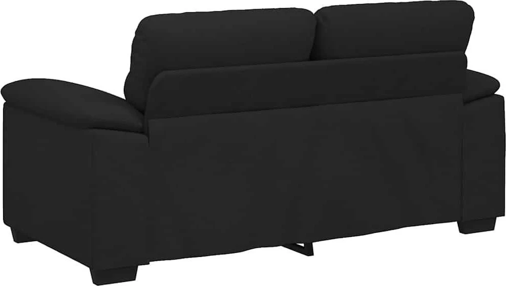 Dvivietė sofa, juoda, 160x81x84 cm, audinys