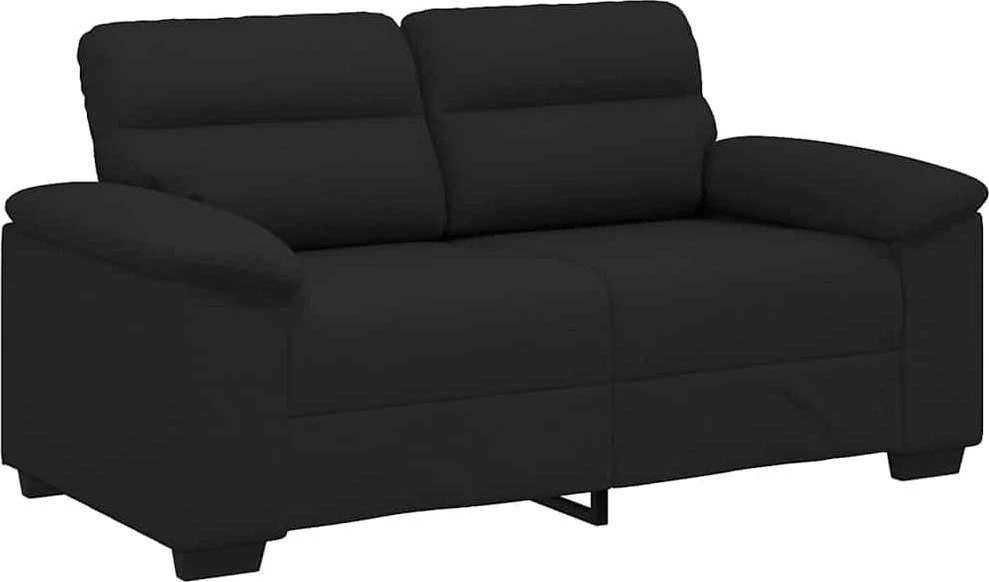 Dvivietė sofa, juoda, 160x81x84 cm, audinys