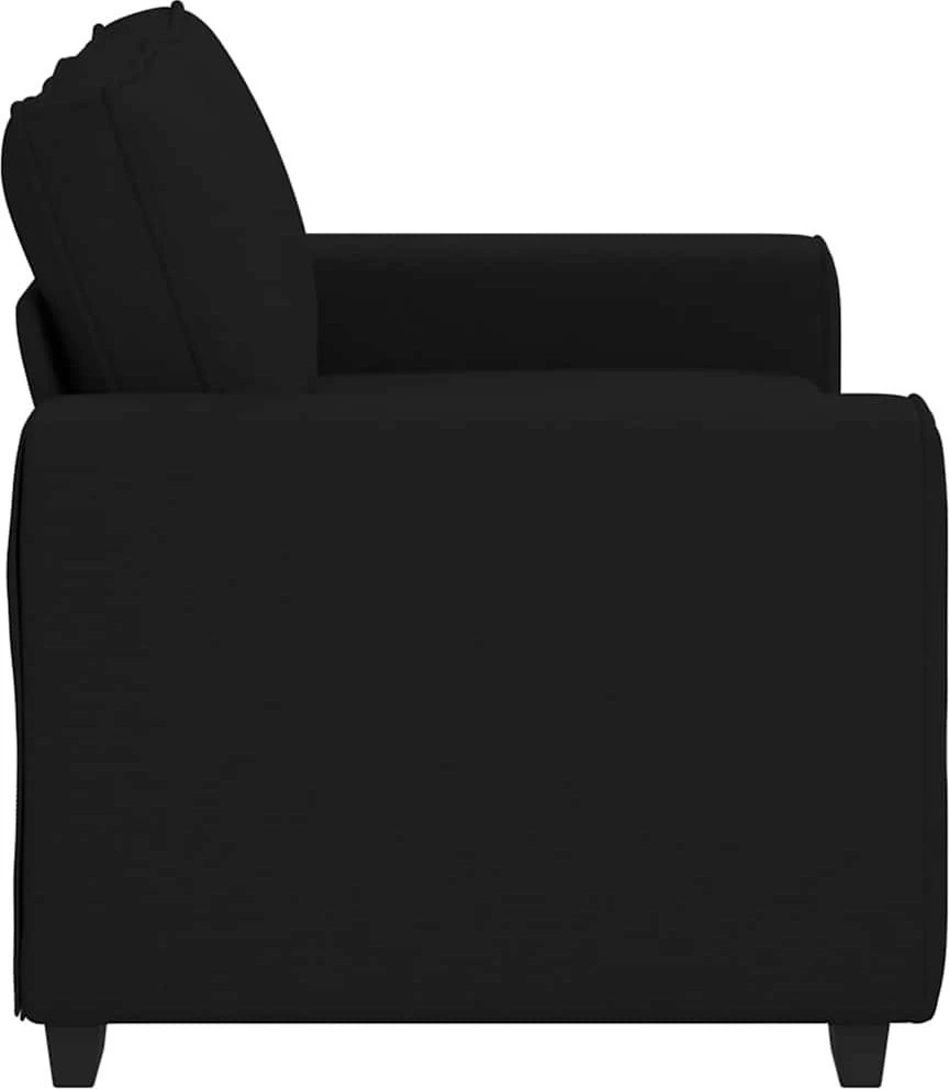 Dvivietė sofa, juoda, 160x77x82 cm, audinys