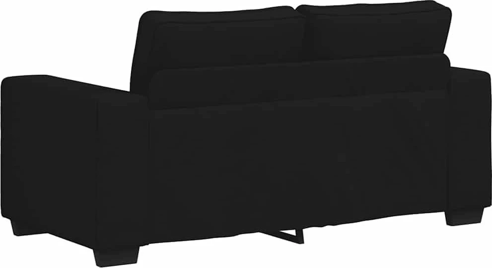 Dvivietė sofa, juoda, 160x77x82 cm, audinys