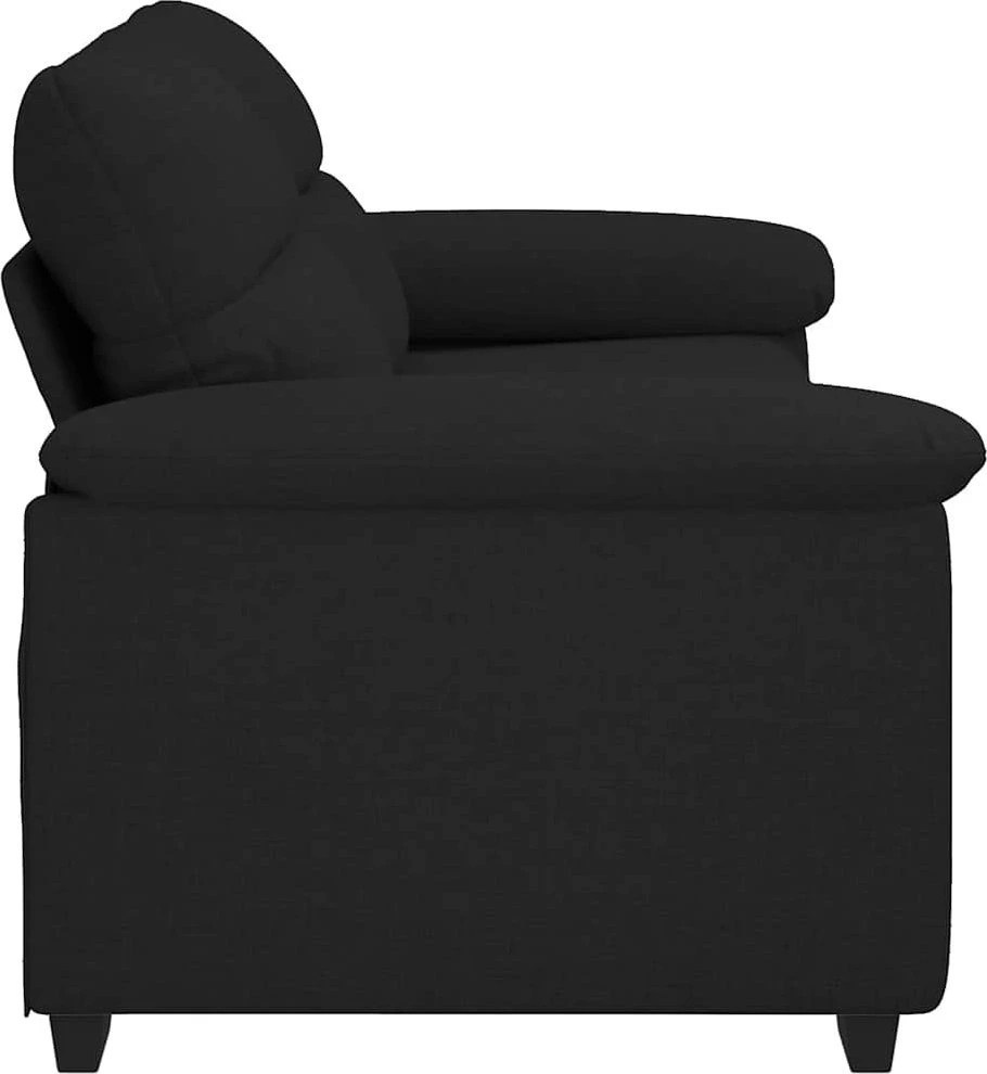 Dvivietė sofa, juoda, 180x81x84 cm, audinys
