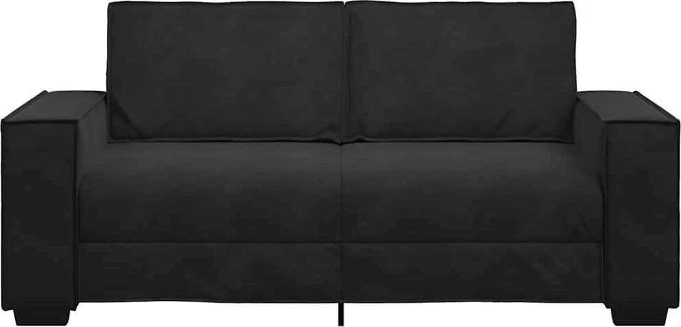 Dvivietė sofa, juoda, 180x78x84 cm, aksominė