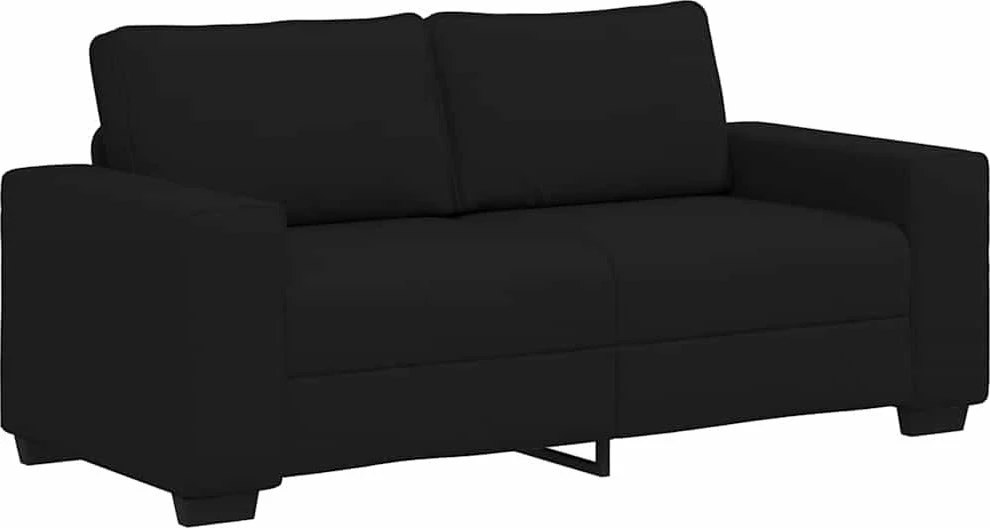 Dvivietė sofa, juoda, 180x77x82 cm, audinys