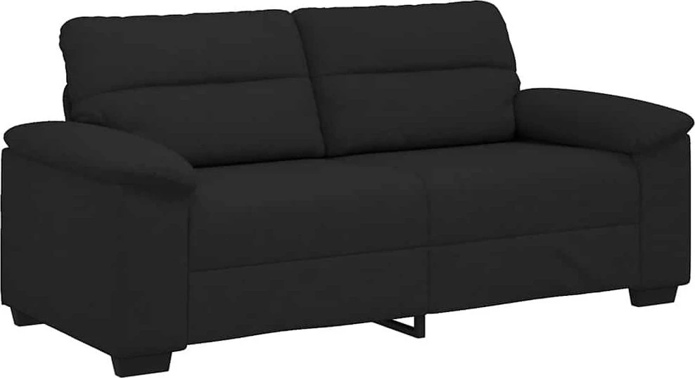 Dvivietė sofa, juoda, 180x81x84 cm, audinys