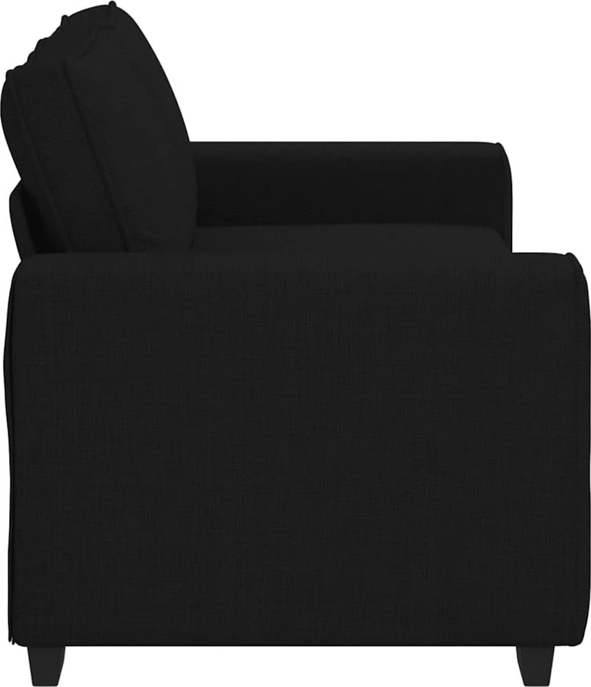 Dvivietė sofa, juoda, 180x77x82 cm, audinys