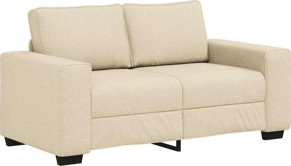 Dvivietė sofa, kreminės spalvos, 160x77x82 cm, audinys