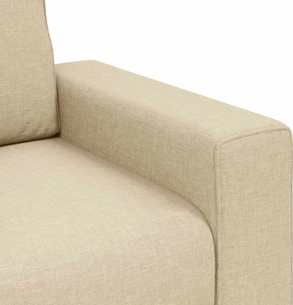 Dvivietė sofa, kreminės spalvos, 160x77x82 cm, audinys