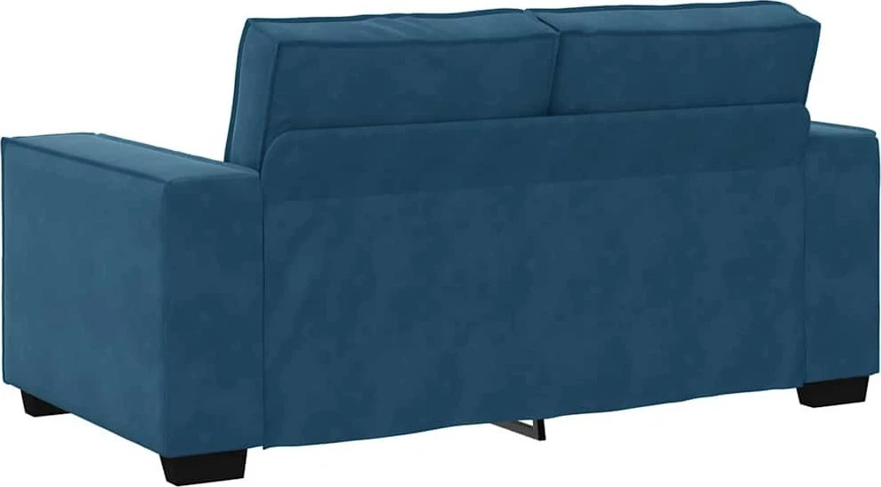 Dvivietė sofa, mėlyna, 160x78x84 cm, aksominis