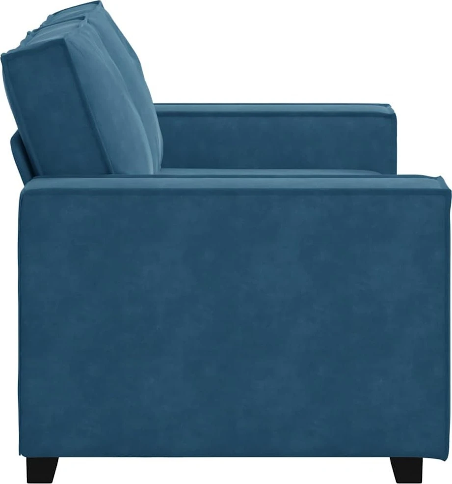 Dvivietė sofa, mėlyna, 160x78x84 cm, aksominis