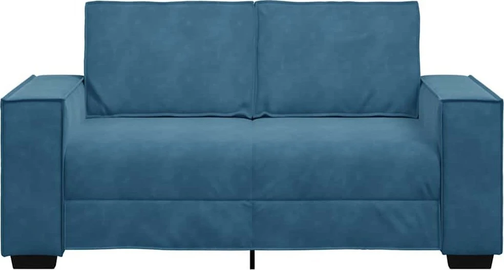 Dvivietė sofa, mėlyna, 160x78x84 cm, aksominis