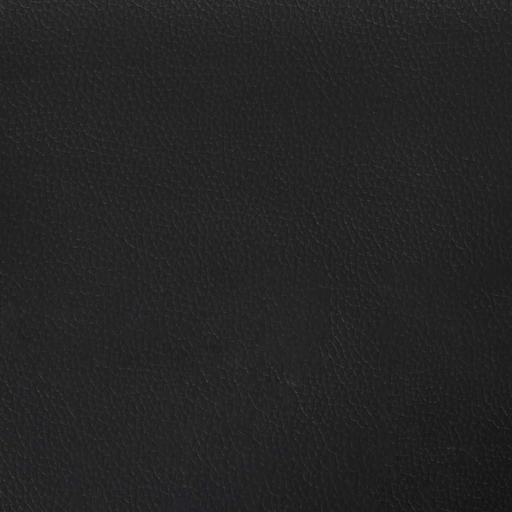 Dvivietė sofa su šezlongu, L formos, juoda, 125 cm, dirbtinė oda