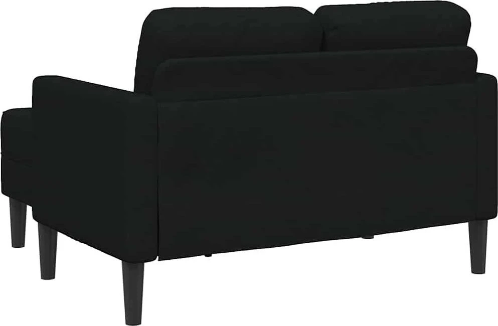 2-vietė sofa su L formos juodu 125 cm audiniu