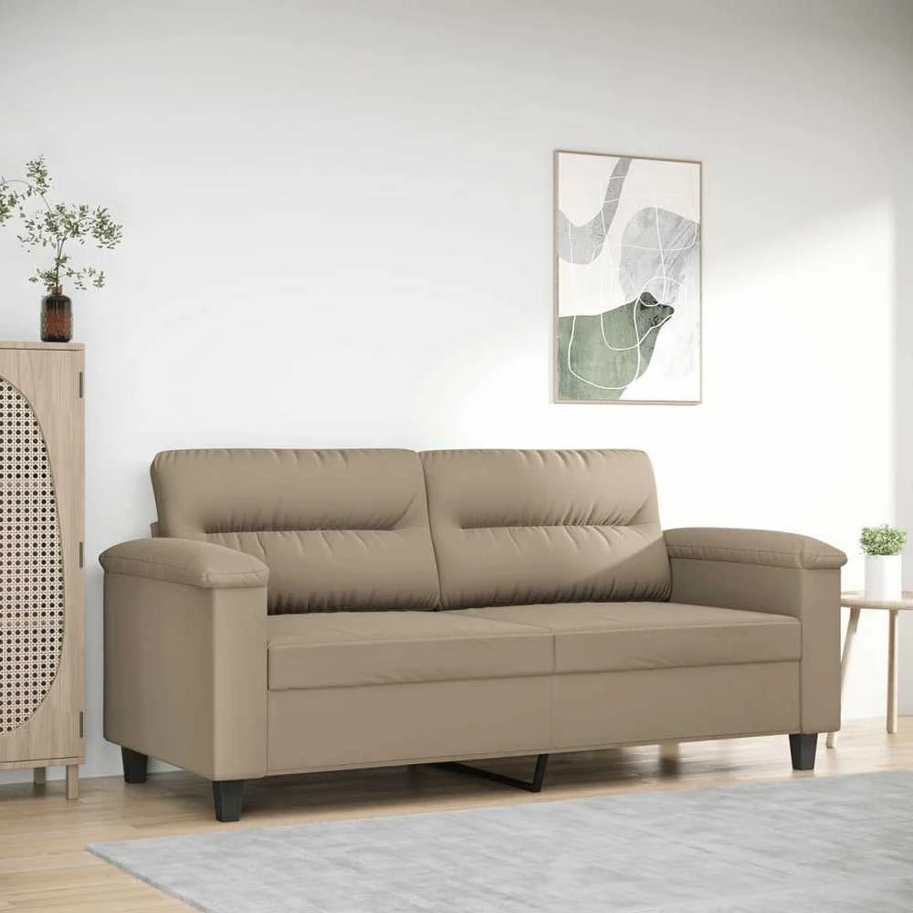Dvivietė sofa, taupe spalvos, 140cm, mikropluošto audinys