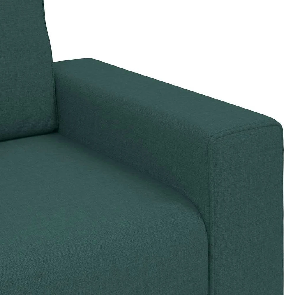 Trivietė sofa, tamsiai žalia, 220x77x82 cm, audinys